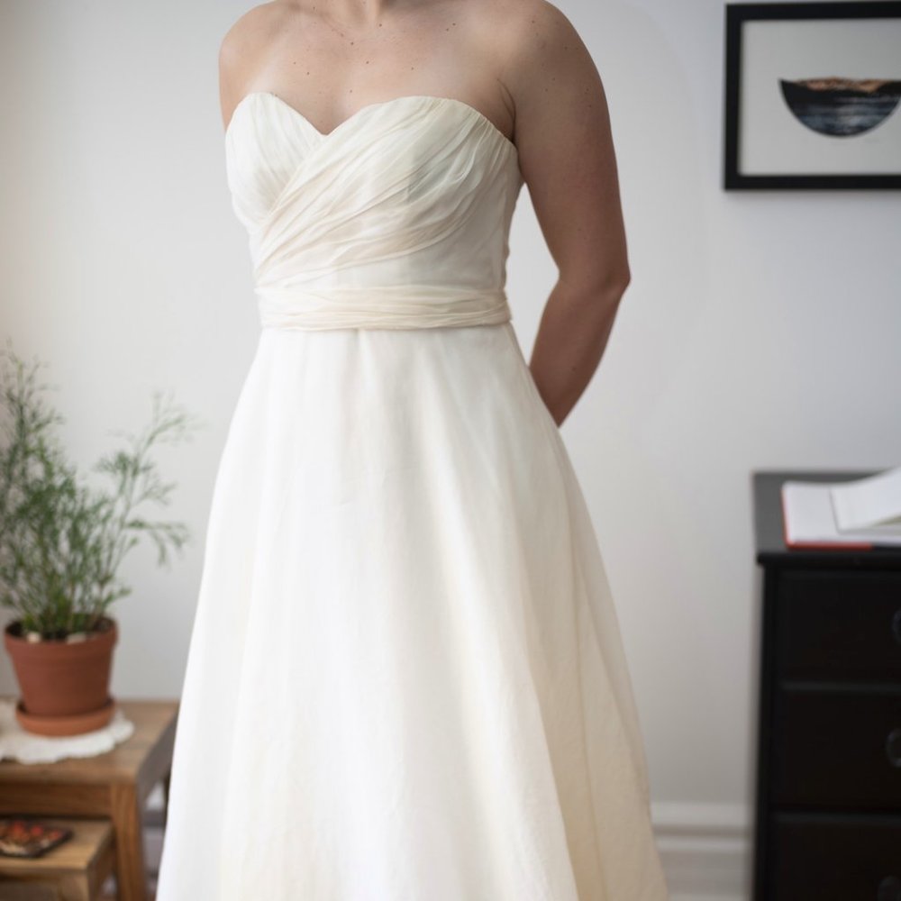 Strapless Wedding Dress (Theia Couture)